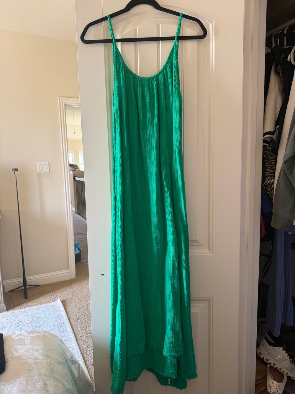 Green Sleeveless Maxi Dress -